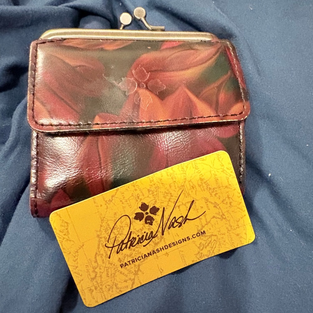 Patricia Nash Floral Leather Coin Purse